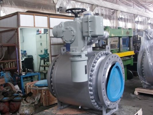 Καλή τιμή API 607 δευτερεύουσα βαλβίδα σφαιρών εισόδων τοποθετημένη Trunnion με τον ηλεκτρικό ενεργοποιητή σε απευθείας σύνδεση